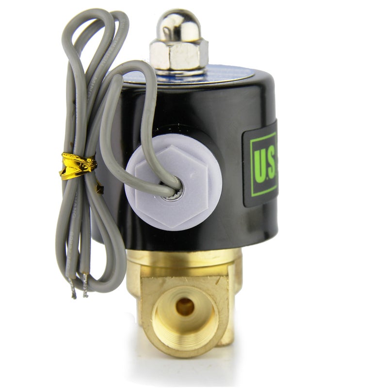 U.S. Solid 3/8" Brass Electric Solenoid Valve - 12V DC, VITON Gasket, Direct Acting, Normally Closed for Air, Gas, Fuel Applications - Image 5